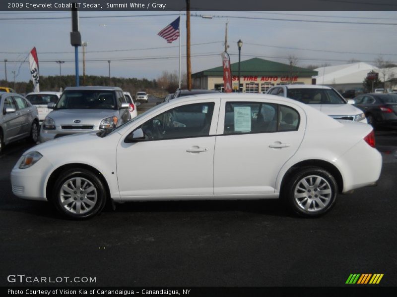 Summit White / Gray 2009 Chevrolet Cobalt LT Sedan