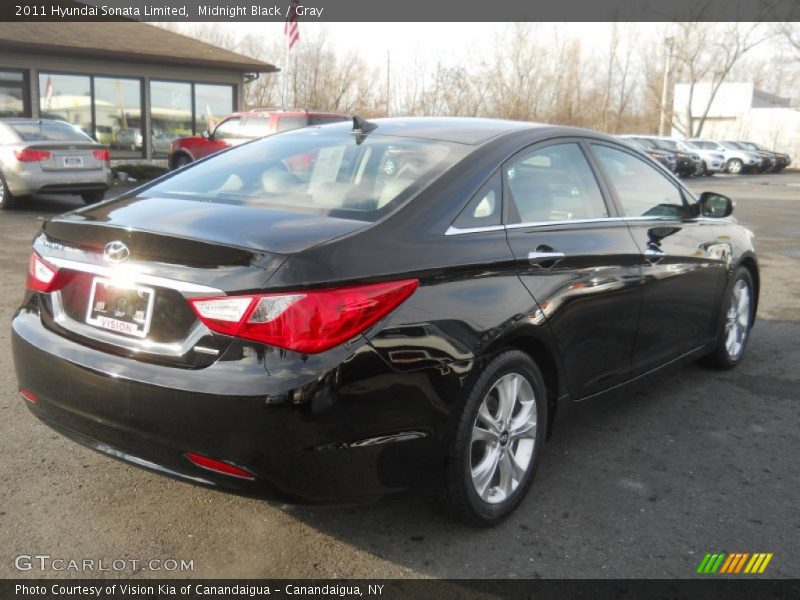 Midnight Black / Gray 2011 Hyundai Sonata Limited
