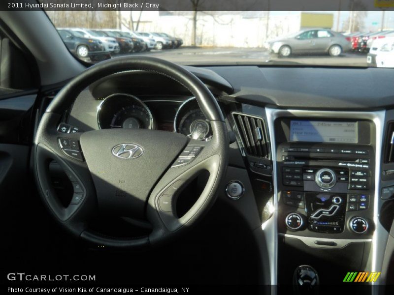 Midnight Black / Gray 2011 Hyundai Sonata Limited