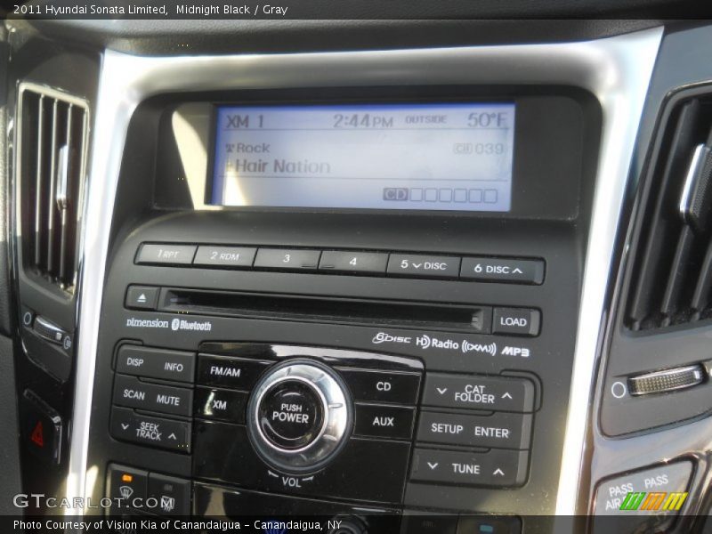 Midnight Black / Gray 2011 Hyundai Sonata Limited