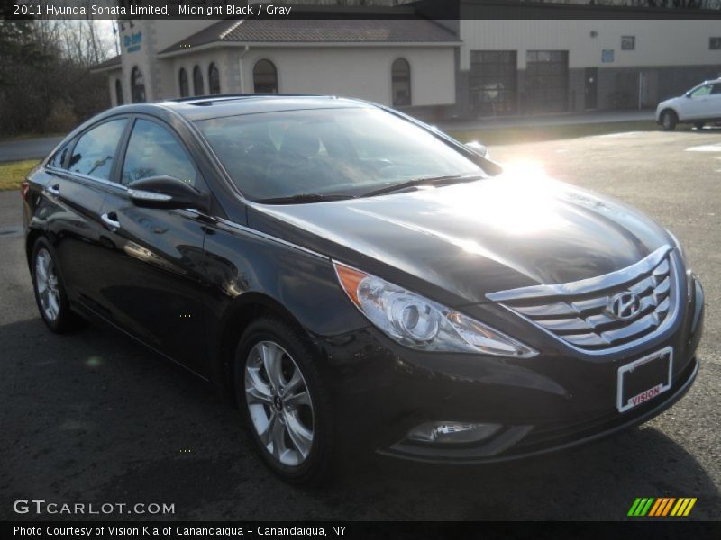 Midnight Black / Gray 2011 Hyundai Sonata Limited