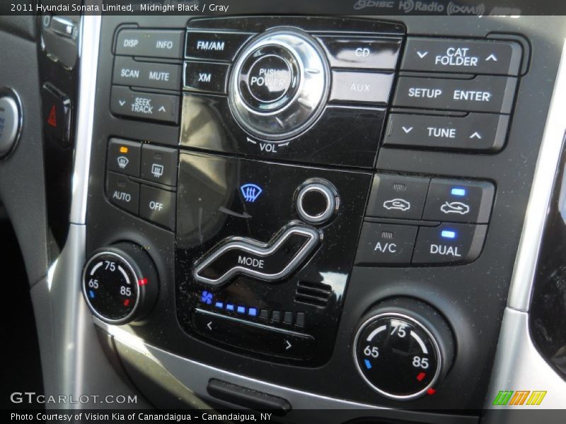 Midnight Black / Gray 2011 Hyundai Sonata Limited