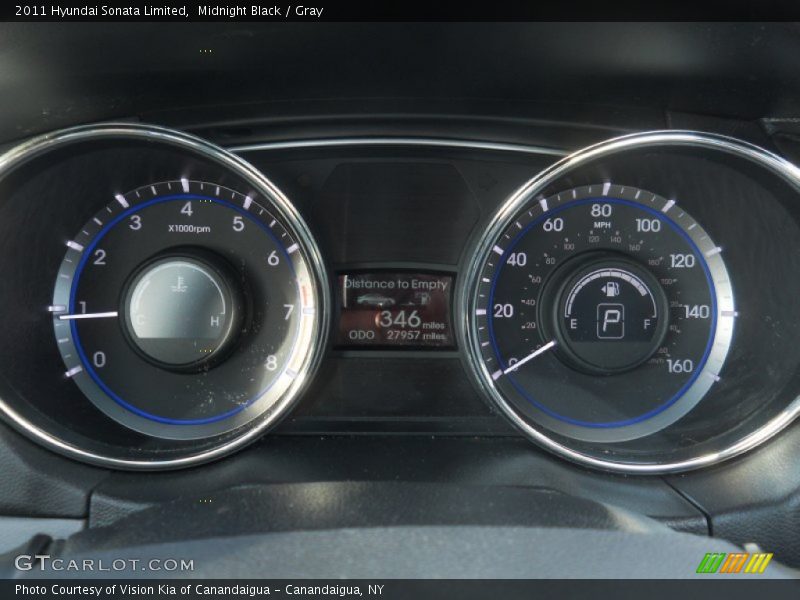 Midnight Black / Gray 2011 Hyundai Sonata Limited