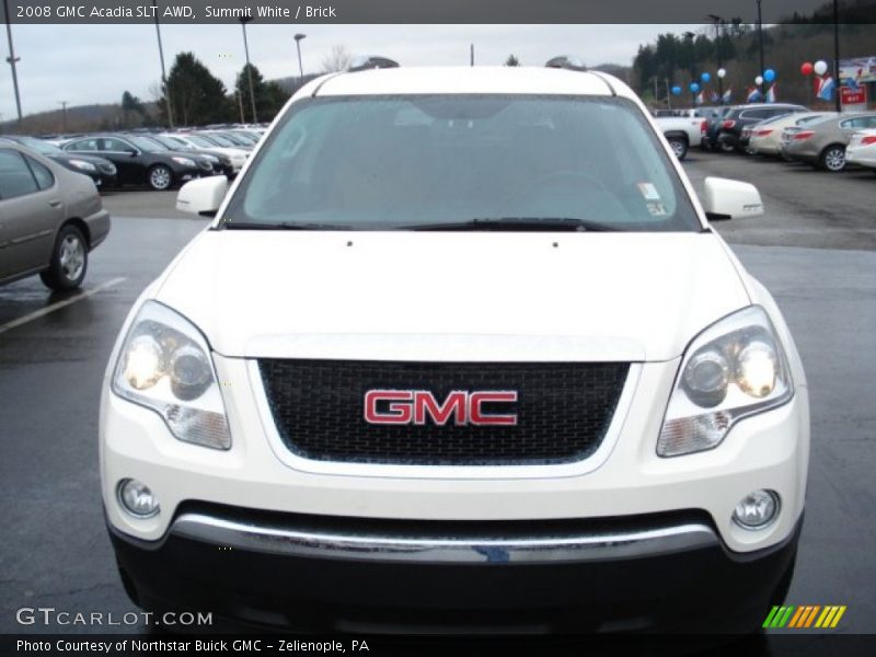 Summit White / Brick 2008 GMC Acadia SLT AWD