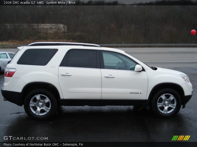 Summit White / Brick 2008 GMC Acadia SLT AWD