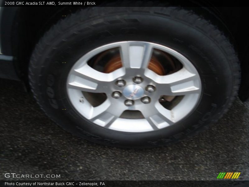 Summit White / Brick 2008 GMC Acadia SLT AWD