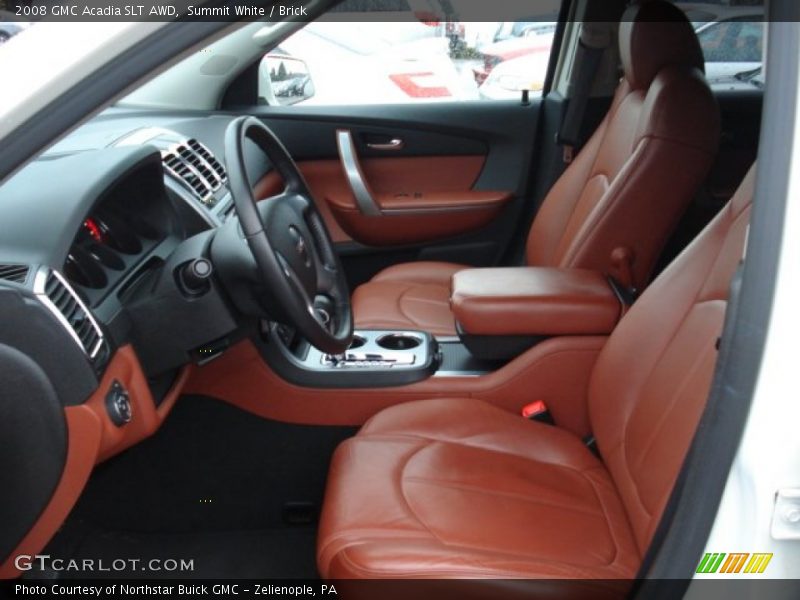 Summit White / Brick 2008 GMC Acadia SLT AWD