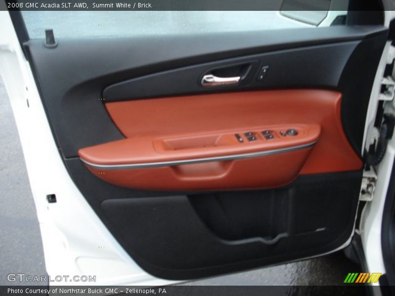 Summit White / Brick 2008 GMC Acadia SLT AWD