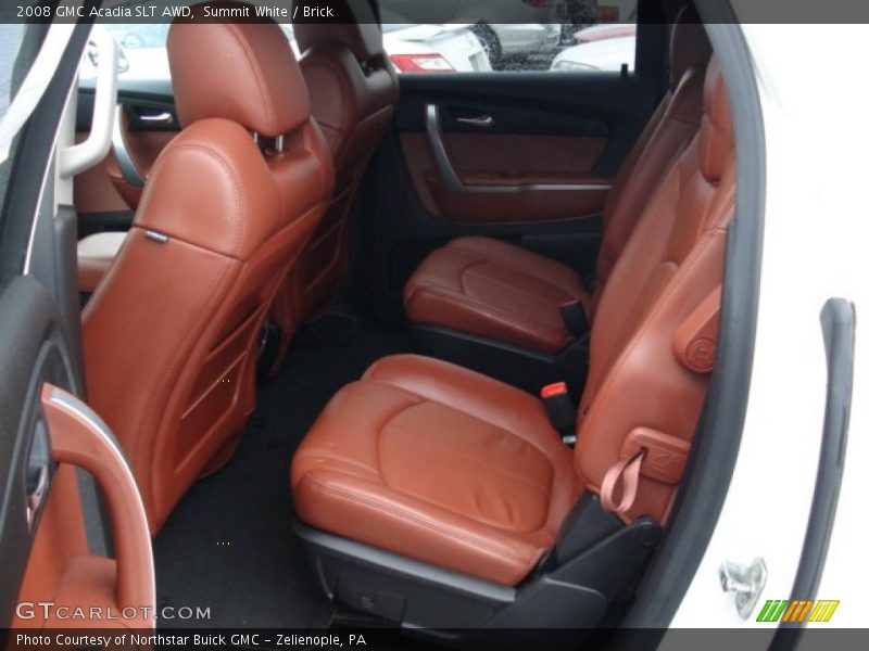 Summit White / Brick 2008 GMC Acadia SLT AWD