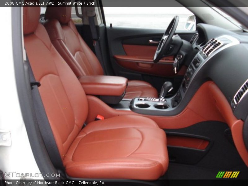 Summit White / Brick 2008 GMC Acadia SLT AWD