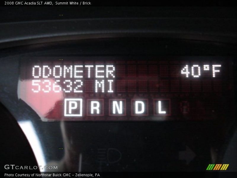 Summit White / Brick 2008 GMC Acadia SLT AWD
