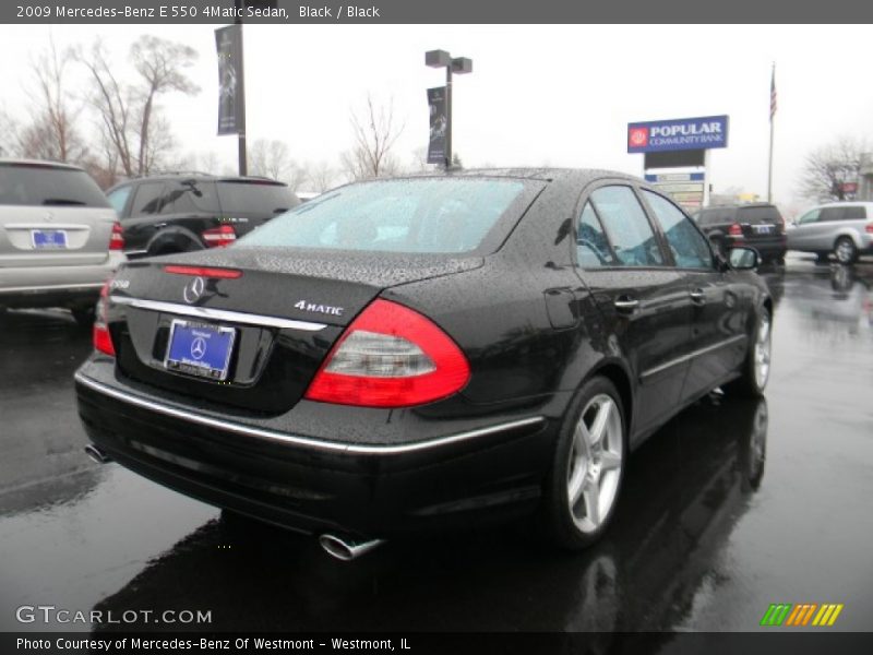 Black / Black 2009 Mercedes-Benz E 550 4Matic Sedan