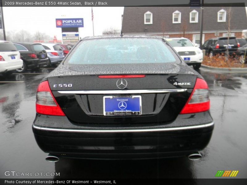 Black / Black 2009 Mercedes-Benz E 550 4Matic Sedan