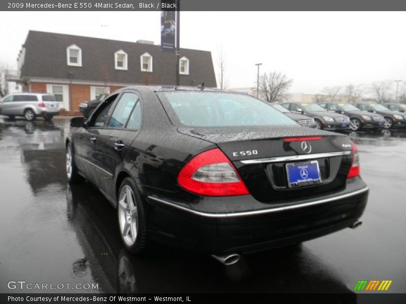 Black / Black 2009 Mercedes-Benz E 550 4Matic Sedan