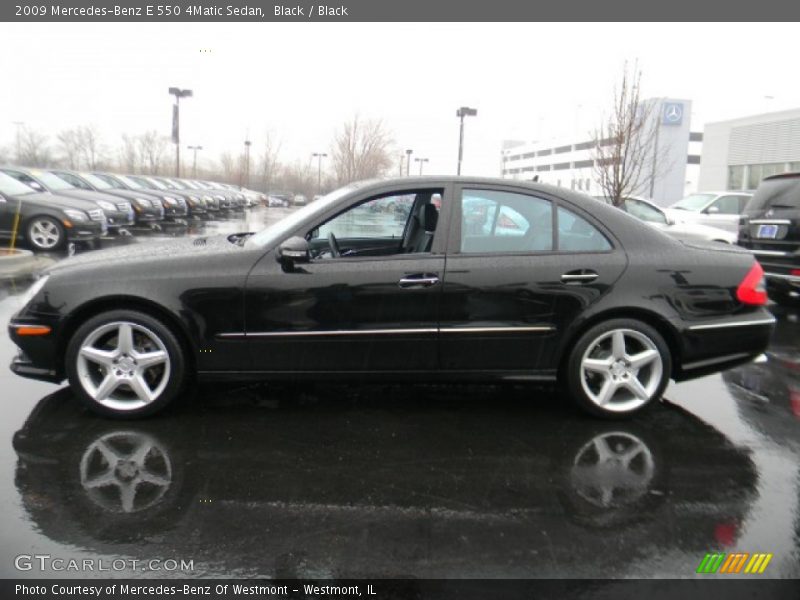 Black / Black 2009 Mercedes-Benz E 550 4Matic Sedan
