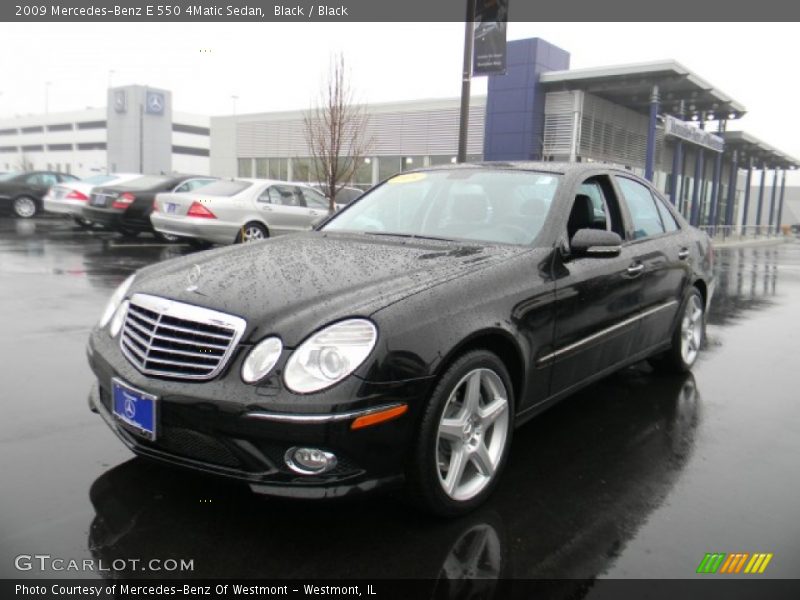 Black / Black 2009 Mercedes-Benz E 550 4Matic Sedan