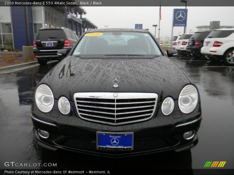 Black / Black 2009 Mercedes-Benz E 550 4Matic Sedan