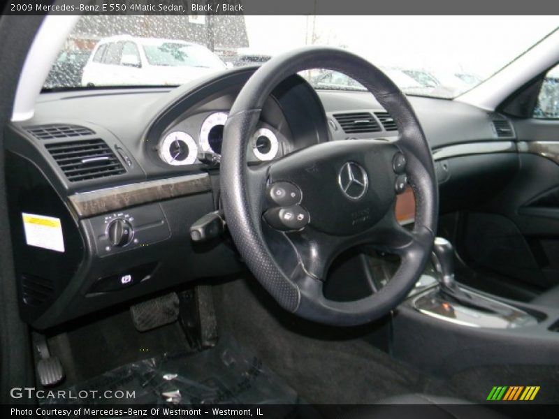 Black / Black 2009 Mercedes-Benz E 550 4Matic Sedan