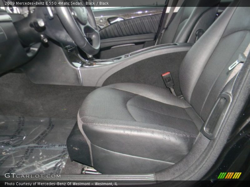Black / Black 2009 Mercedes-Benz E 550 4Matic Sedan