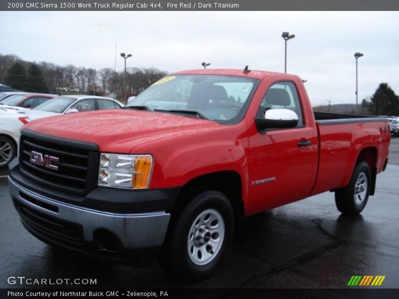 Fire Red / Dark Titanium 2009 GMC Sierra 1500 Work Truck Regular Cab 4x4