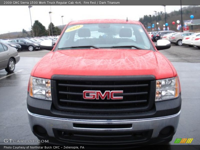 Fire Red / Dark Titanium 2009 GMC Sierra 1500 Work Truck Regular Cab 4x4