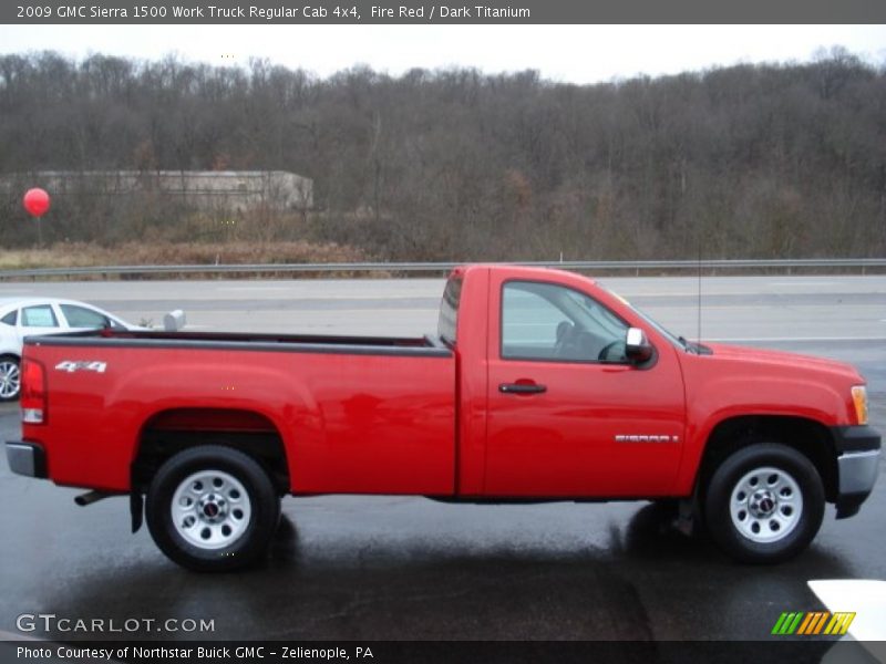 Fire Red / Dark Titanium 2009 GMC Sierra 1500 Work Truck Regular Cab 4x4