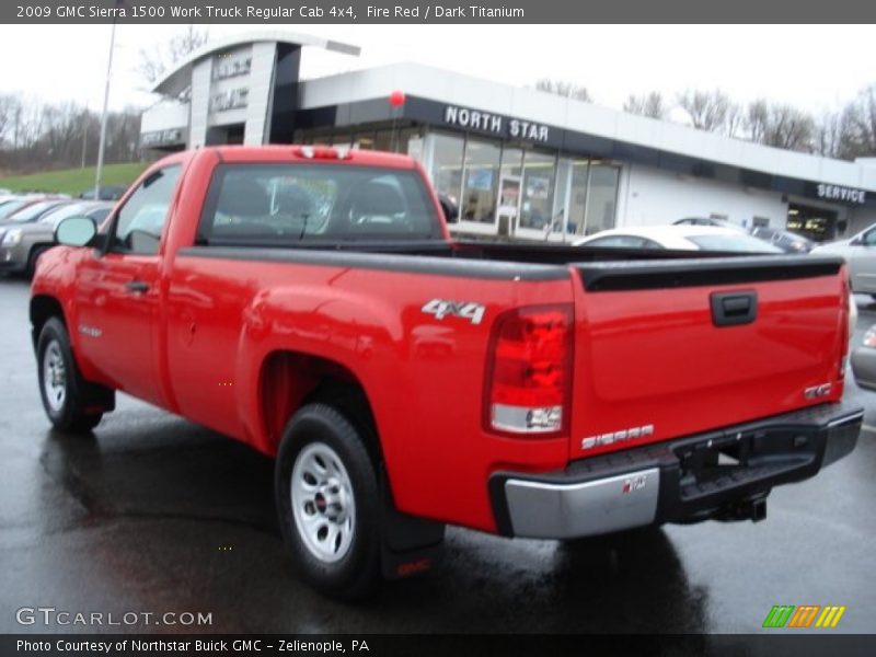 Fire Red / Dark Titanium 2009 GMC Sierra 1500 Work Truck Regular Cab 4x4