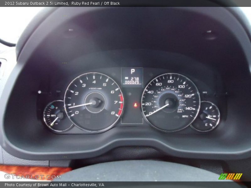 Ruby Red Pearl / Off Black 2012 Subaru Outback 2.5i Limited