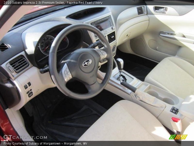 Paprika Red Pearl / Ivory 2010 Subaru Impreza 2.5i Premium Sedan