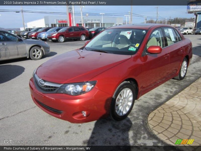 Paprika Red Pearl / Ivory 2010 Subaru Impreza 2.5i Premium Sedan