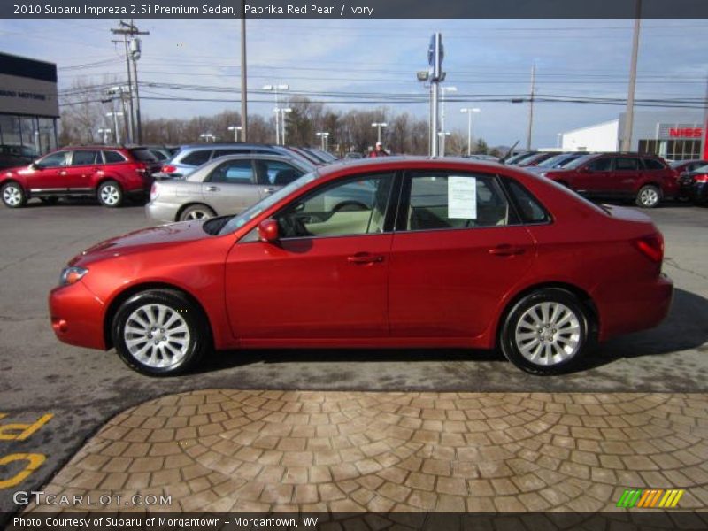 Paprika Red Pearl / Ivory 2010 Subaru Impreza 2.5i Premium Sedan