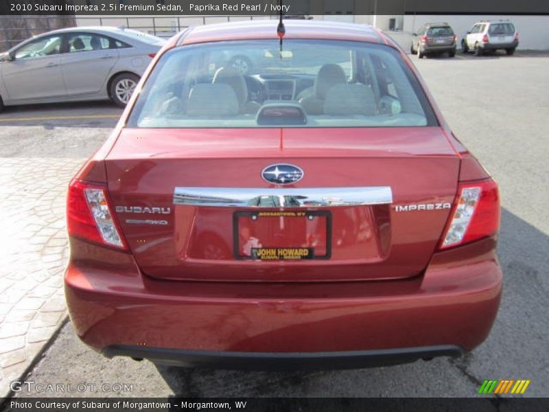 Paprika Red Pearl / Ivory 2010 Subaru Impreza 2.5i Premium Sedan