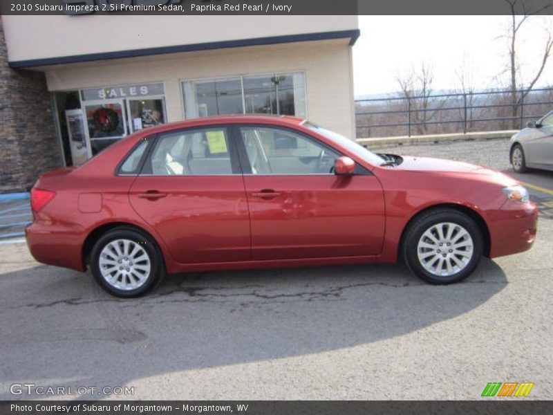 Paprika Red Pearl / Ivory 2010 Subaru Impreza 2.5i Premium Sedan