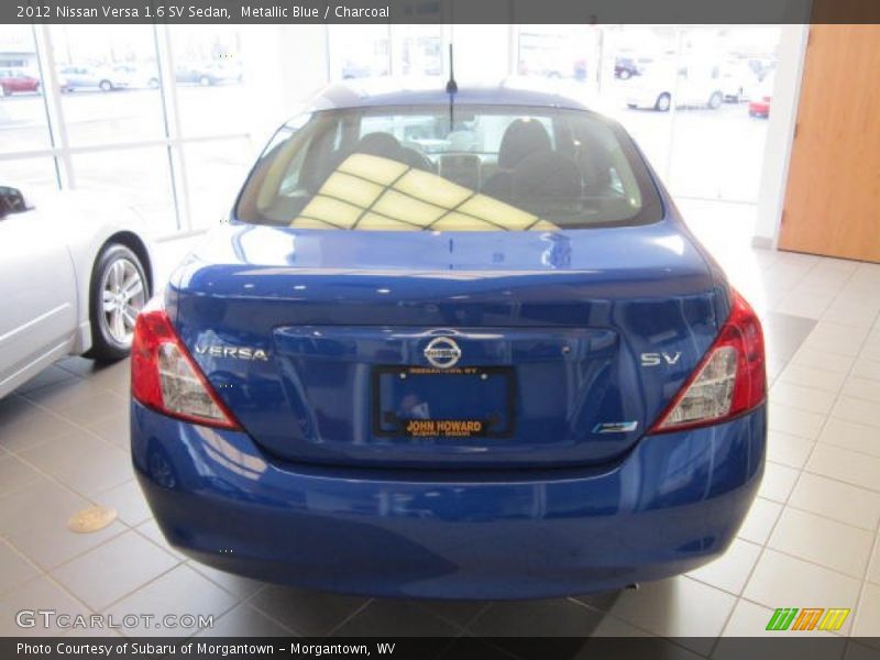 Metallic Blue / Charcoal 2012 Nissan Versa 1.6 SV Sedan
