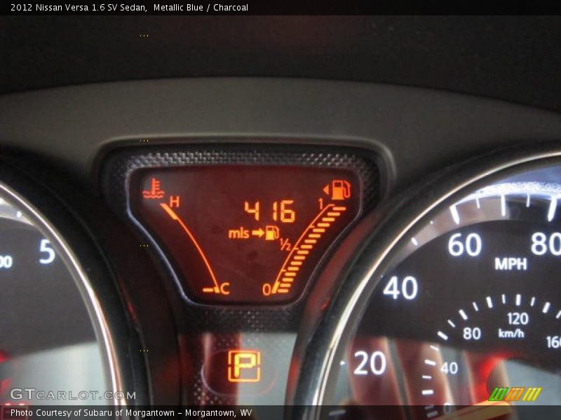 Metallic Blue / Charcoal 2012 Nissan Versa 1.6 SV Sedan