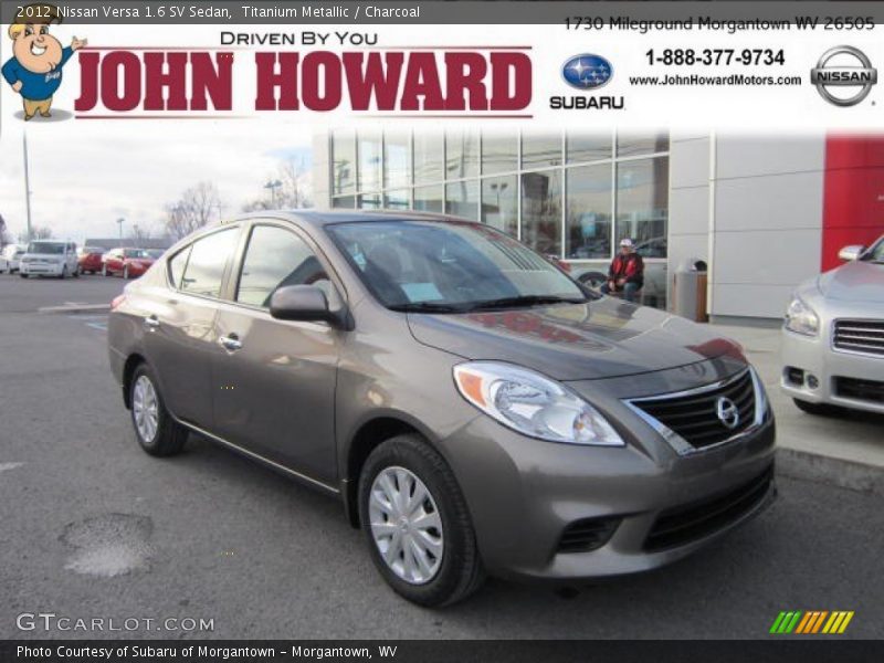 Titanium Metallic / Charcoal 2012 Nissan Versa 1.6 SV Sedan
