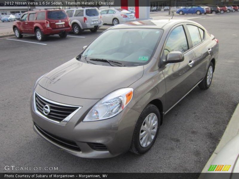 Titanium Metallic / Charcoal 2012 Nissan Versa 1.6 SV Sedan