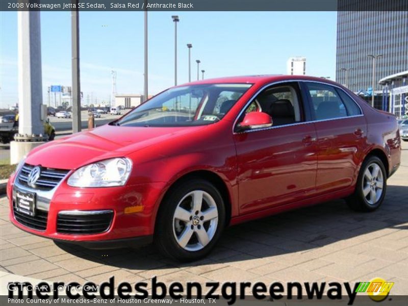 Salsa Red / Anthracite Black 2008 Volkswagen Jetta SE Sedan