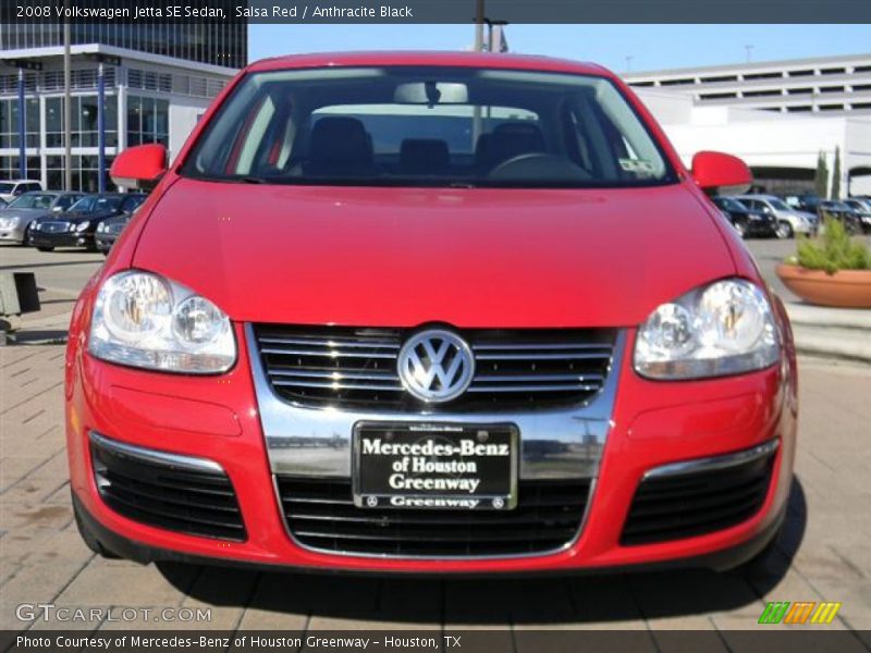Salsa Red / Anthracite Black 2008 Volkswagen Jetta SE Sedan