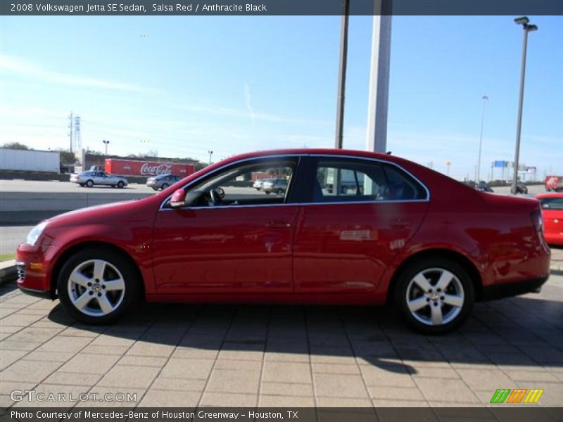 Salsa Red / Anthracite Black 2008 Volkswagen Jetta SE Sedan