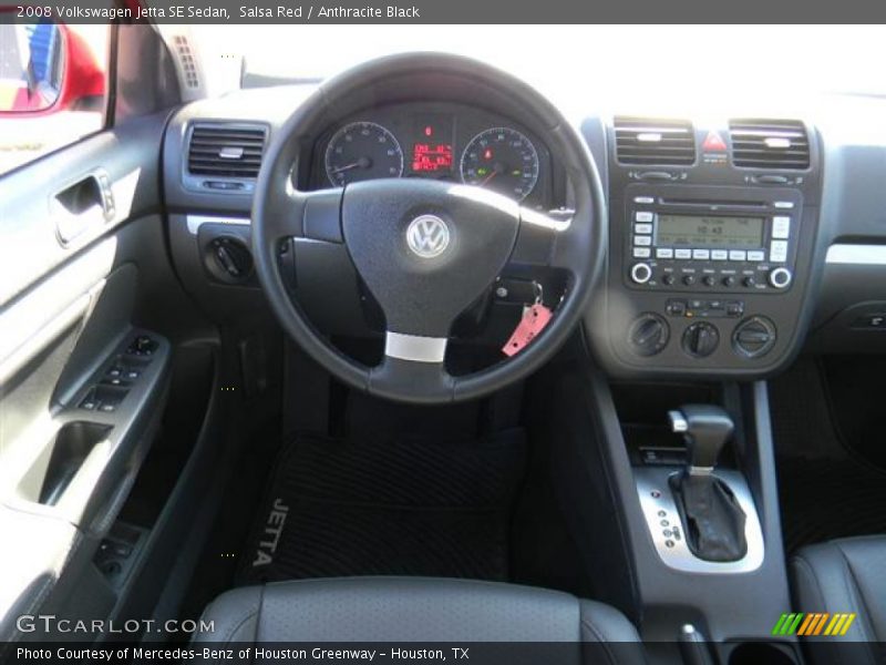 Salsa Red / Anthracite Black 2008 Volkswagen Jetta SE Sedan