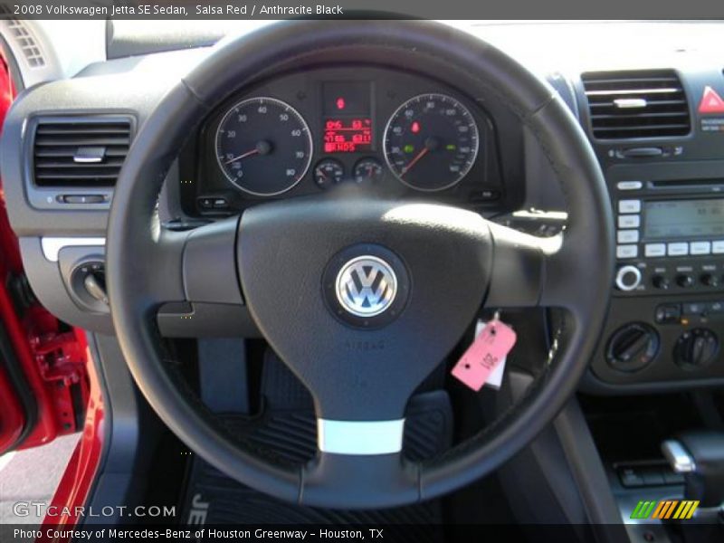 Salsa Red / Anthracite Black 2008 Volkswagen Jetta SE Sedan