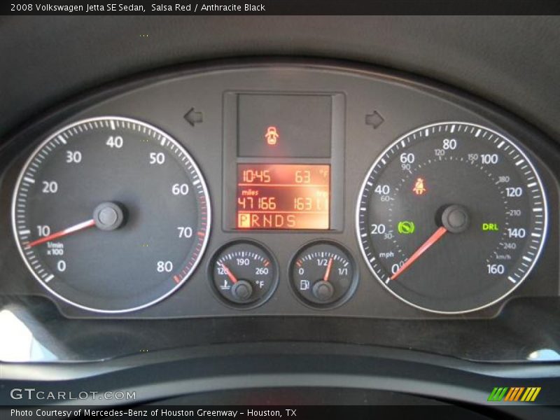 Salsa Red / Anthracite Black 2008 Volkswagen Jetta SE Sedan