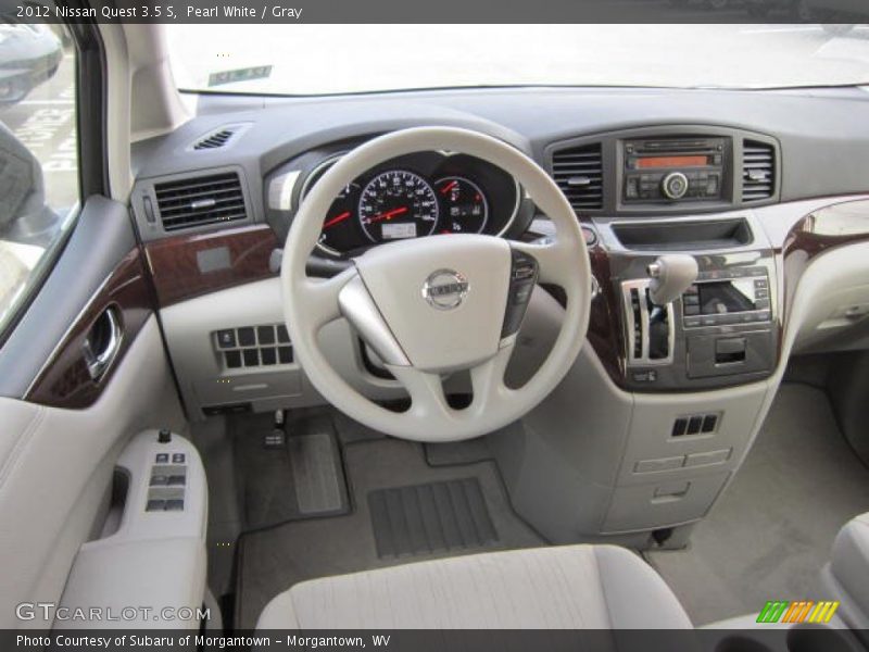 Pearl White / Gray 2012 Nissan Quest 3.5 S