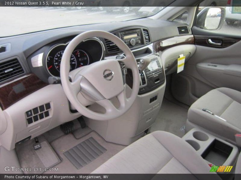 Pearl White / Gray 2012 Nissan Quest 3.5 S