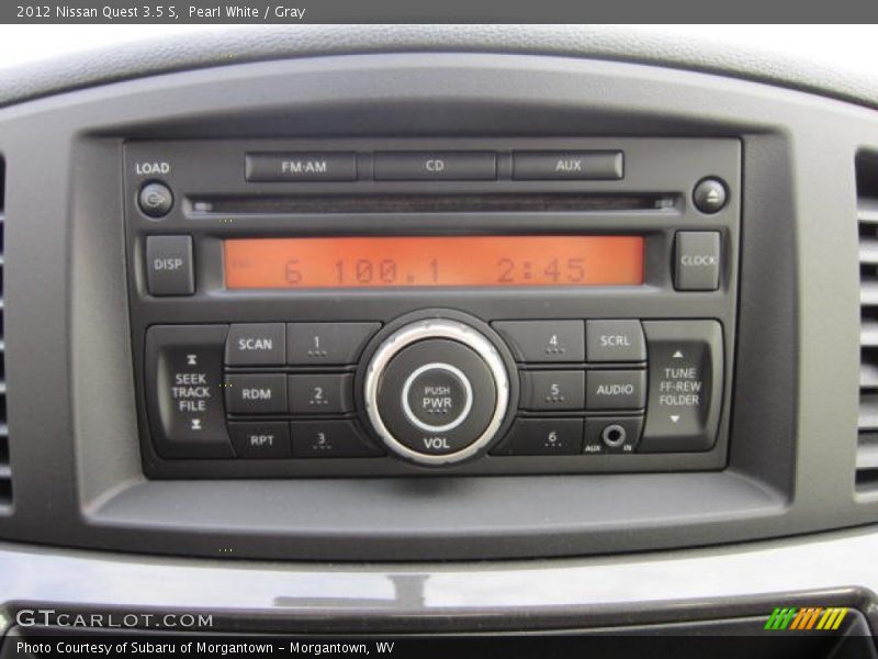 Pearl White / Gray 2012 Nissan Quest 3.5 S