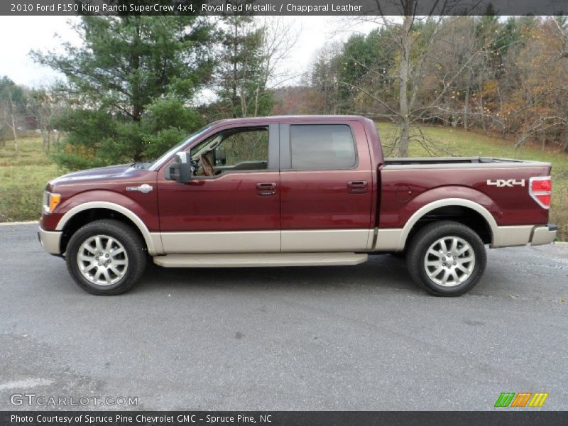 Royal Red Metallic / Chapparal Leather 2010 Ford F150 King Ranch SuperCrew 4x4