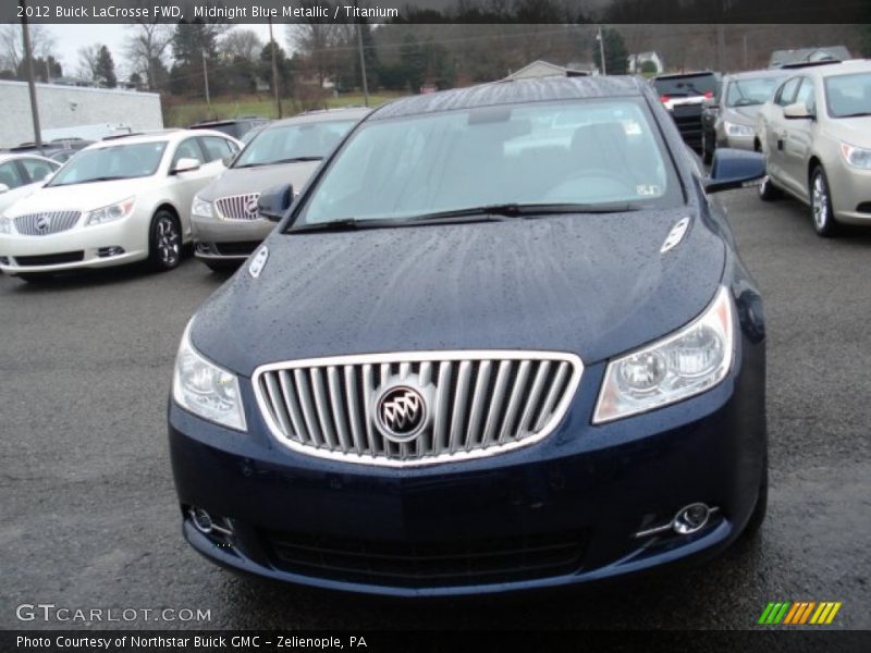 Midnight Blue Metallic / Titanium 2012 Buick LaCrosse FWD
