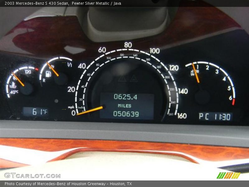 Pewter Silver Metallic / Java 2003 Mercedes-Benz S 430 Sedan
