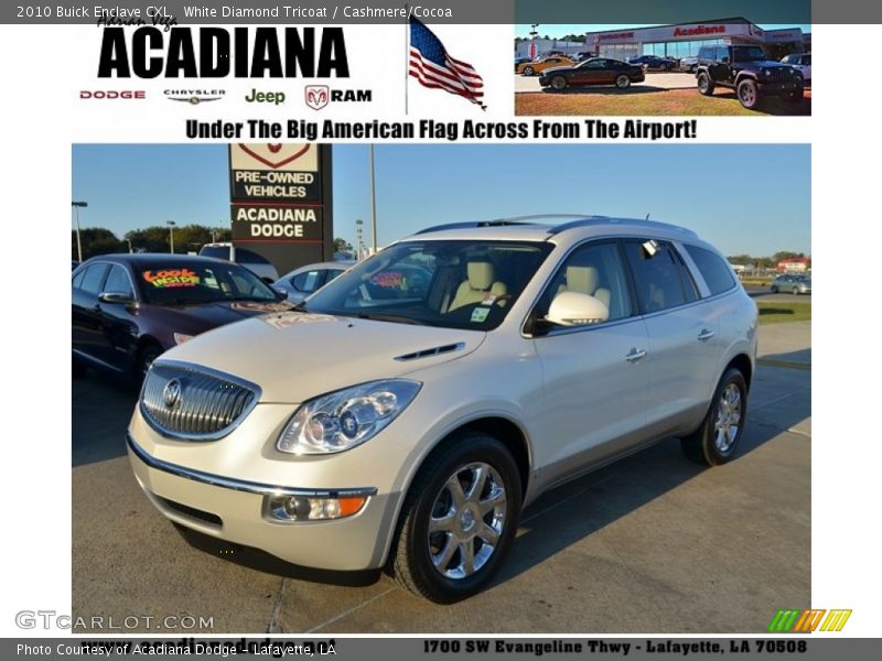 White Diamond Tricoat / Cashmere/Cocoa 2010 Buick Enclave CXL